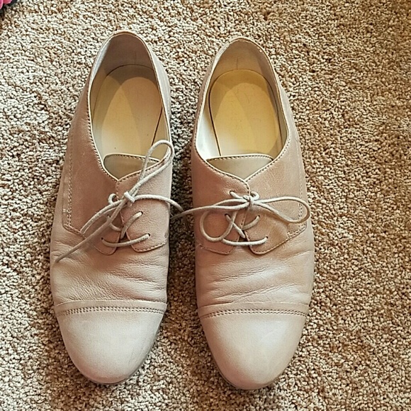 Franco sarto nude leather oxfords