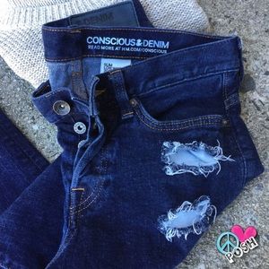 H&M Button Fly Conscious & Denim Jeans