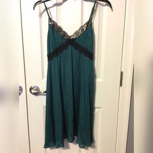 Green Lace Slip Dress