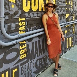 Urban Outfiters ribbed midi dress