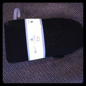 Baby gap black ribbed tights