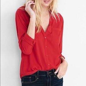 Express Fire Engine Red Blouse