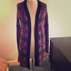 Tribal cardigan sweater