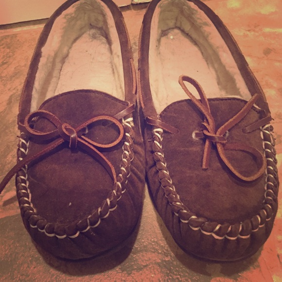 Brown moccasins