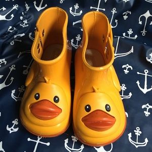 Mini Melissa Yellow Duck Rain boots! Toddler US 7