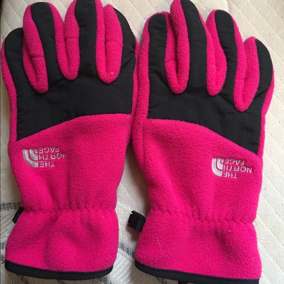 Girls north face gloves