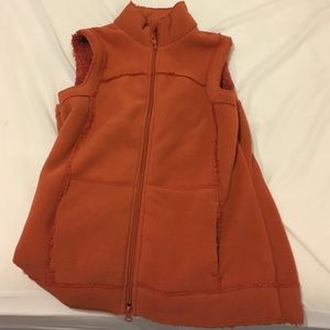 Burnt orange fuzzy vest