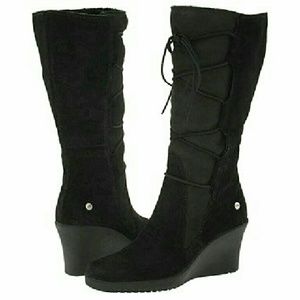knee high lace up ugg boots