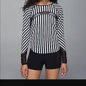 Lululemon sun runner striped shirt