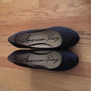 American Rag Black suede wedges