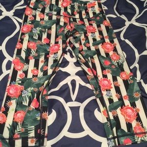 Lululemon Floral Stripe Crops