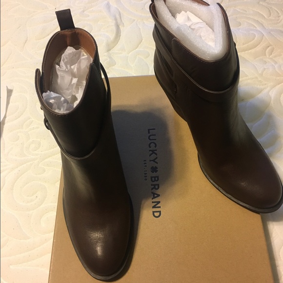 Lucky Brand Shoes - Lucky Brand dark brown boots-Never worn w/box