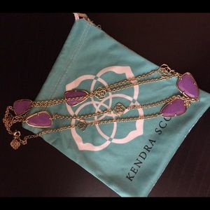 Rare Kendra Scott Necklace TCU purple