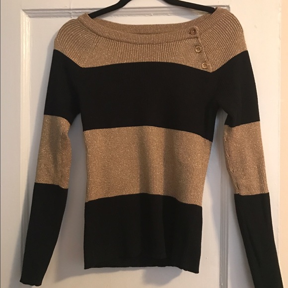 Ralph Lauren Metallic Black and Gold sweater