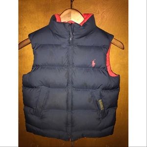 Autheinic kids Ralph Lauren reversible vest.