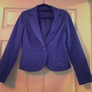 Royal blue one button blazer