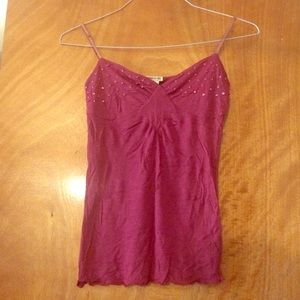 American Rag Magenta Beaded Tank Size XS