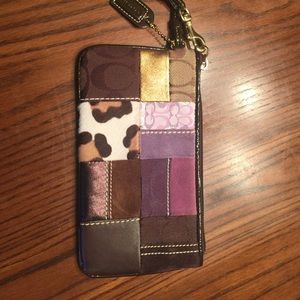 Limited edition patchwork Coach wristlet