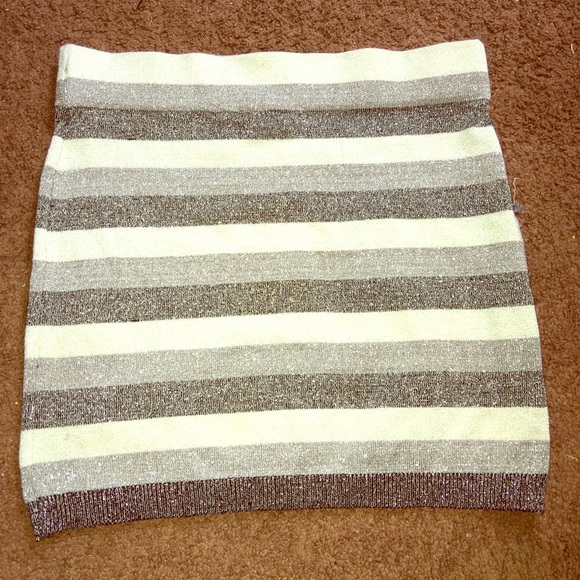 Glittery black, white and grey body skirt