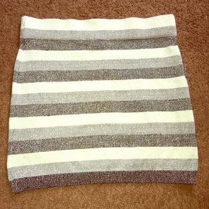 Glittery black, white and grey body skirt