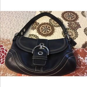 Coach shoulder purse bag EUC black