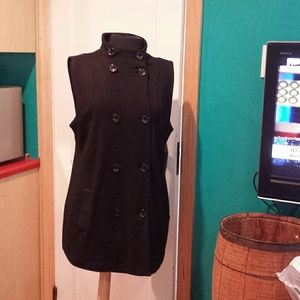 Alfani vest double breasted blk sz 12