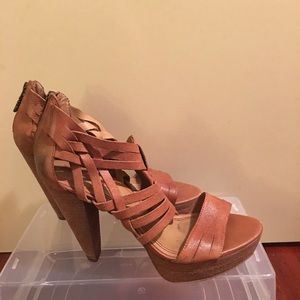 Miss Sixty Cage Heels with back zip size 10