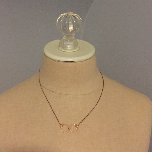 Rose Gold Infinity Loop Necklace - Picture 1 of 3