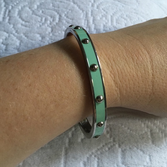 COACH robins egg blue nail head bangle