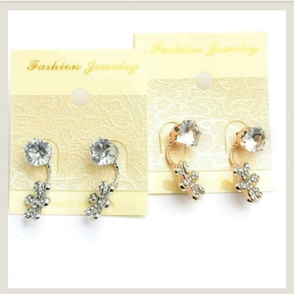 Jewelry | GLASS CRYSTAL SNOWFLAKE EARRINGS - Picture 2 of 7