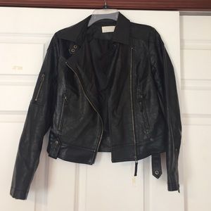 Leather faux  jacket small lush
