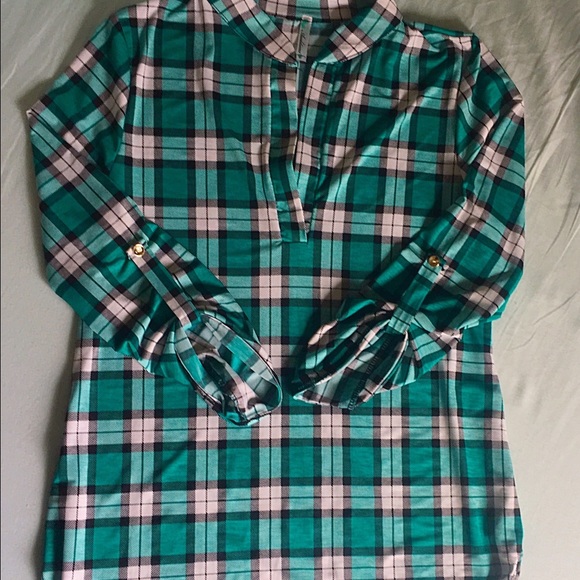 Green Plaid Shirt - Picture 2 of 4