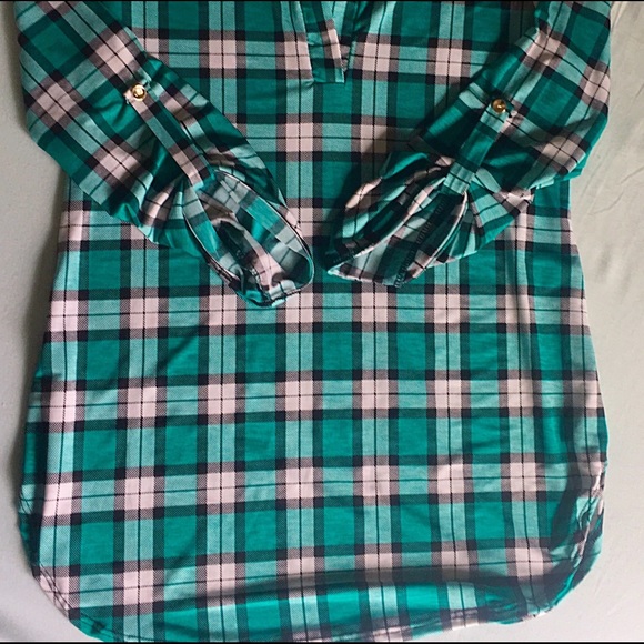 Green Plaid Shirt - Picture 3 of 4