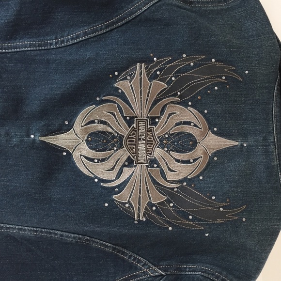 Adorable 😍Harley Davidson Denim Jacket - Picture 2 of 4