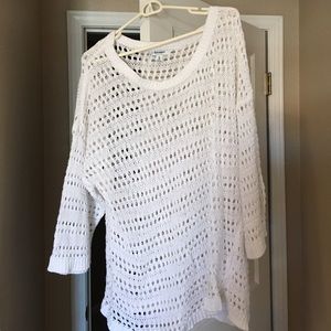 White swimsuit cover up