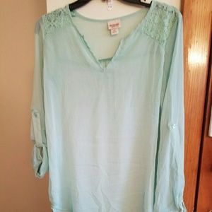 Mossimo teal Blouse new