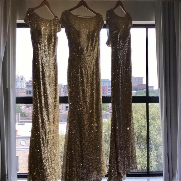 Gold sequin gown