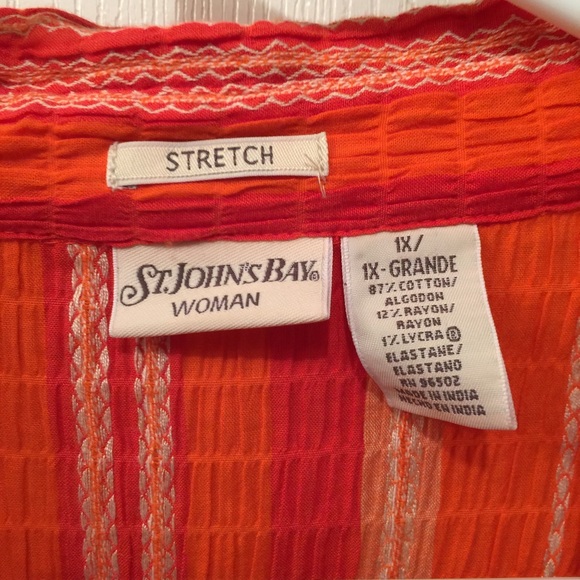 Plus size 1X sleeveless 2 piece orange tank - Picture 2 of 2