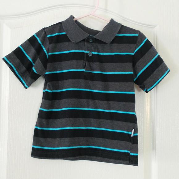 Striped jersey polo
