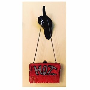 NICOLE MILLER beaded evening bag