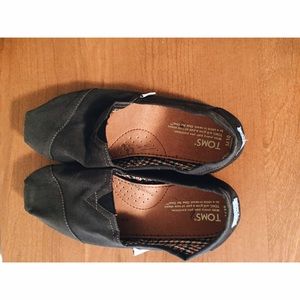 Black and Grey Toms (size Men's 10)
