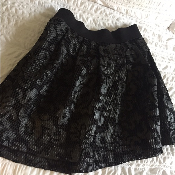 Lace flared skirt