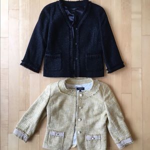 2 Talbots blazers. Size 2. Gold and Black.