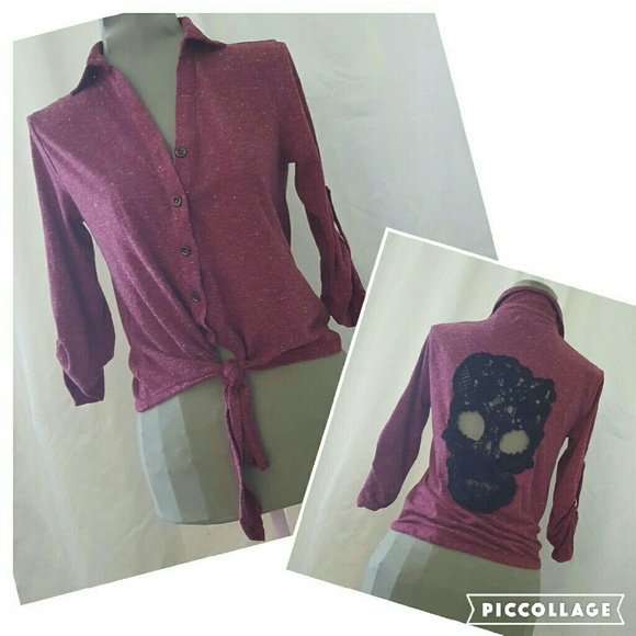 Top. Skull design on back.