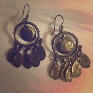 Brass dangle earrings