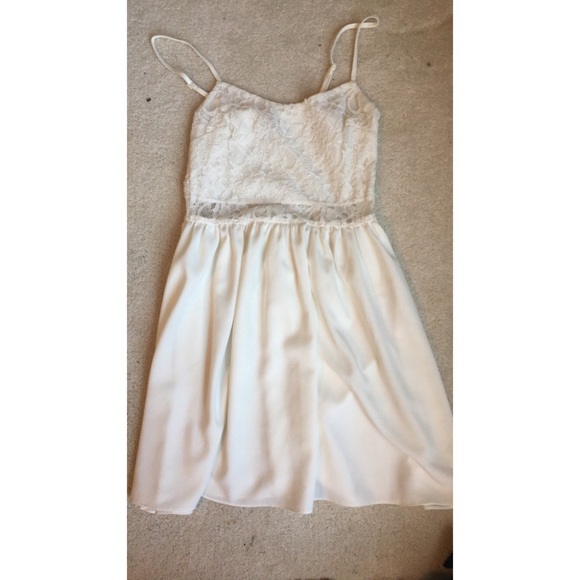 White lace mini dress