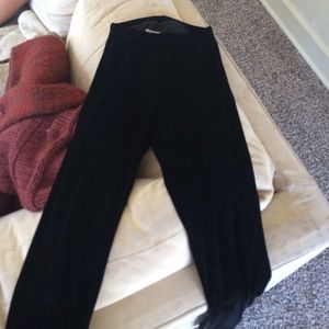 High waisted velvet leggings