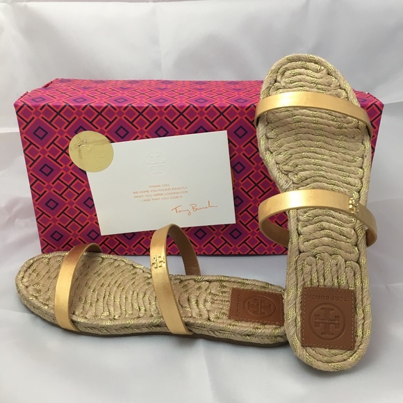 Tory Burch gold sandals