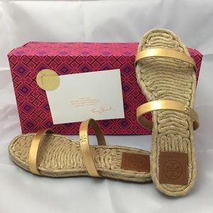 Tory Burch gold sandals