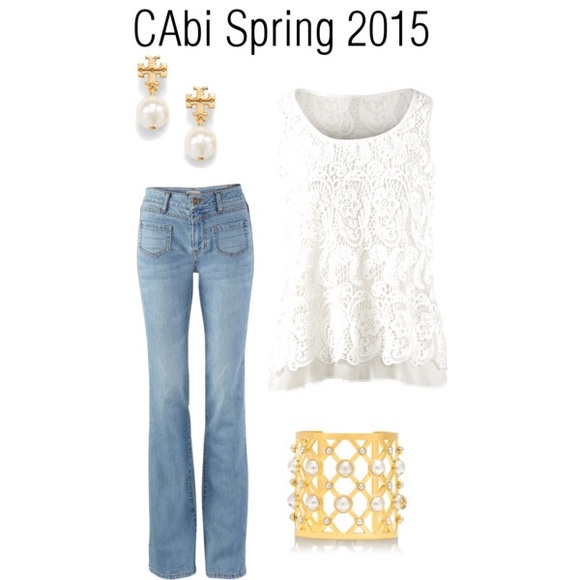 Cabi Bobbin Lace Top Size Small